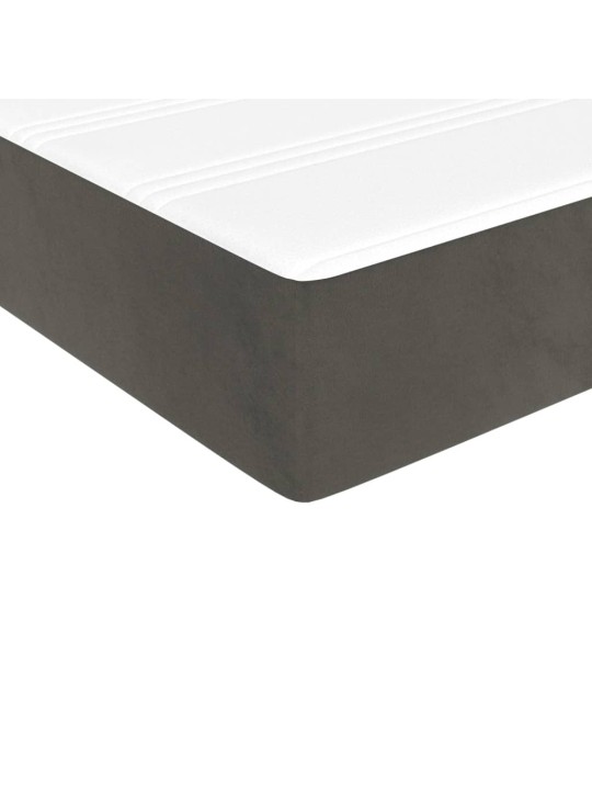 Box spring postel s matrací tmavě šedá 90x190 cm samet