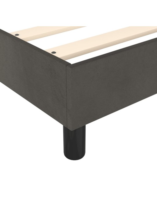 Box spring postel s matrací tmavě šedá 90x200 cm samet