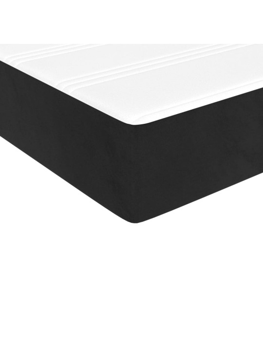 Box spring postel s matrací černá 100x200 cm samet