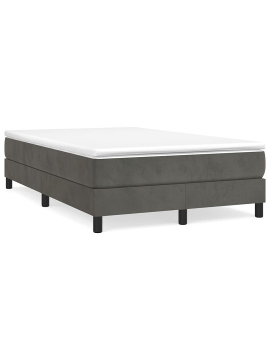 Box spring postel s matrací tmavě šedá 120 x 200 cm samet