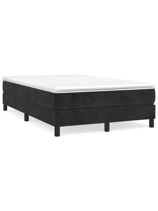 Box spring postel s matrací černá 120 x 200 cm samet