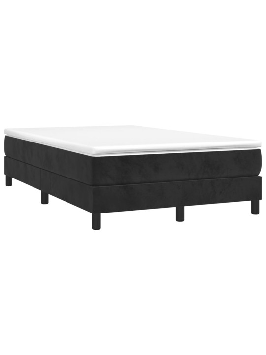 Box spring postel s matrací černá 120 x 200 cm samet