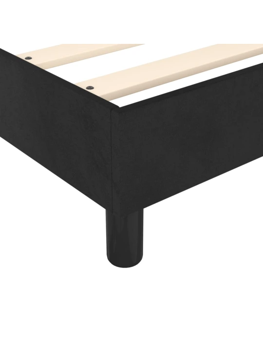 Box spring postel s matrací černá 120 x 200 cm samet