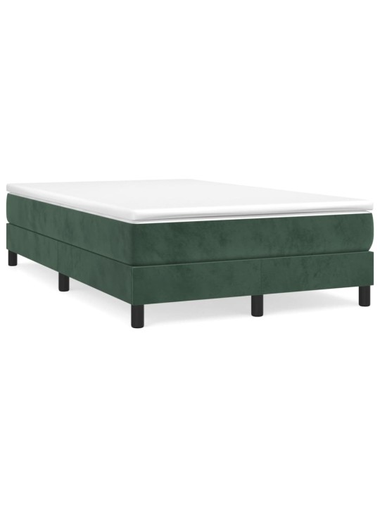 Box spring postel s matrací tmavě zelená 120 x 200 cm samet