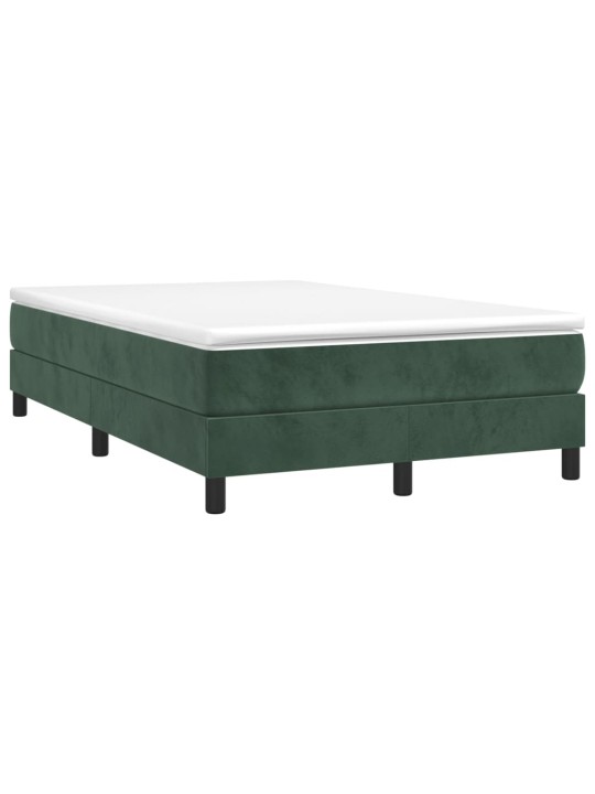 Box spring postel s matrací tmavě zelená 120 x 200 cm samet
