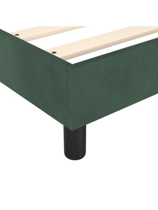Box spring postel s matrací tmavě zelená 120 x 200 cm samet