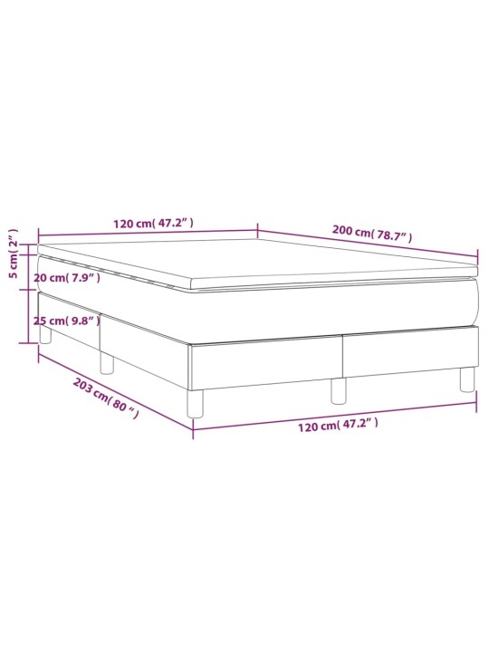 Box spring postel s matrací tmavě zelená 120 x 200 cm samet