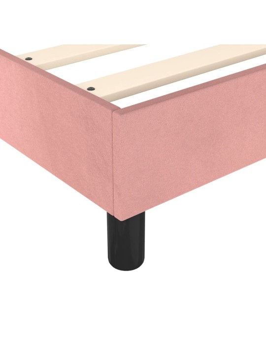 Box spring postel s matrací růžová 120 x 200 cm samet