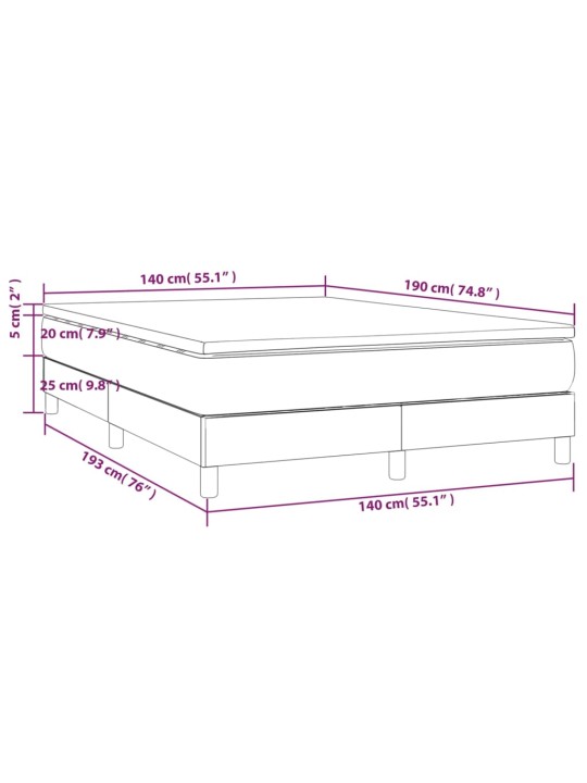 Box spring postel s matrací tmavě zelená 140x190 cm samet