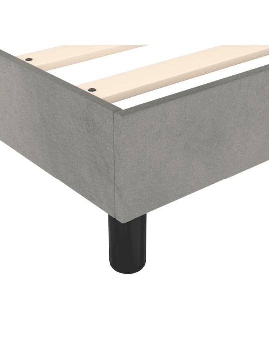 Box spring postel s matrací světle šedá 140x200 cm samet