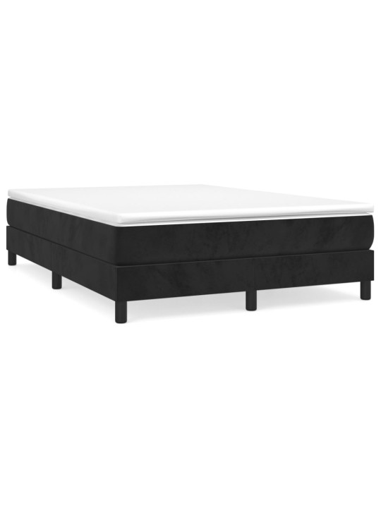 Box spring postel s matrací černá 140x200 cm samet