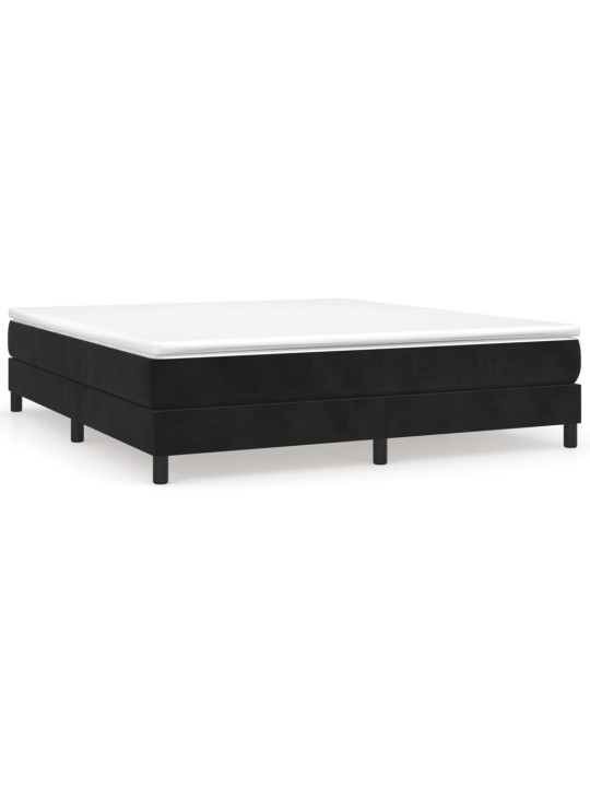 Box spring postel s matrací černá 160x200 cm samet