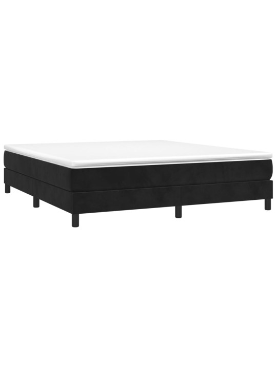 Box spring postel s matrací černá 160x200 cm samet