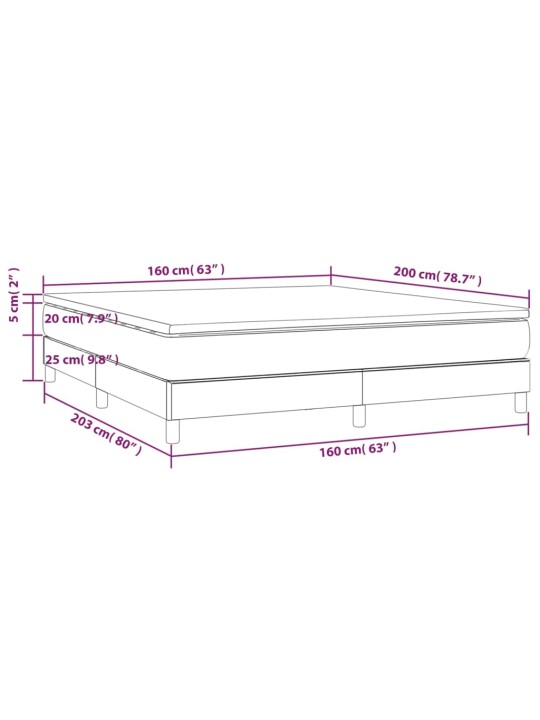 Box spring postel s matrací tmavě zelená 160x200 cm samet
