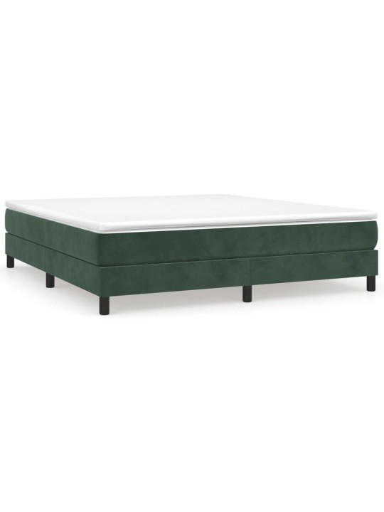 Box spring postel s matrací tmavě zelená 180x200 cm samet