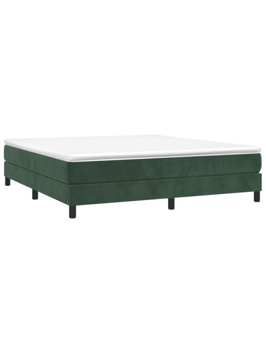 Box spring postel s matrací tmavě zelená 180x200 cm samet