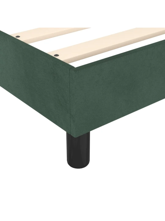 Box spring postel s matrací tmavě zelená 180x200 cm samet