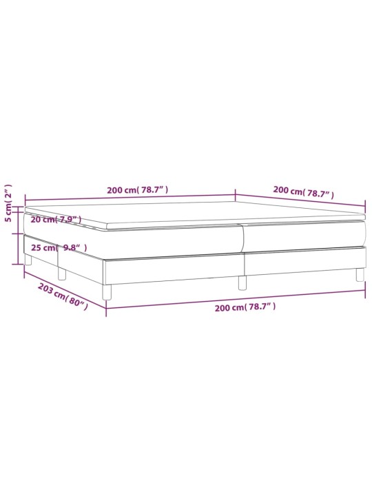 Box spring postel s matrací tmavě zelená 200x200 cm samet