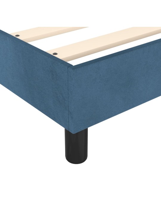 Box spring postel s matrací tmavě modrá 200x200 cm samet