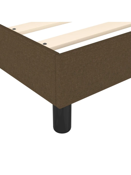 Box spring postel s matrací tmavě hnědá 90x200 cm textil