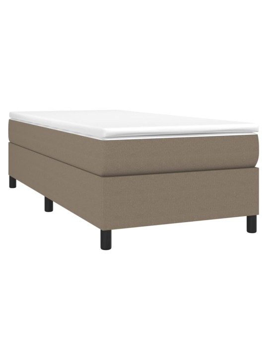 Box spring postel s matrací taupe 90x200 cm textil