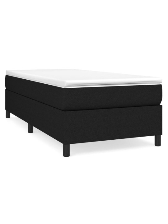Box spring postel s matrací černá 100 x 200 cm textil