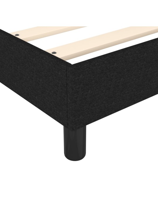 Box spring postel s matrací černá 100 x 200 cm textil