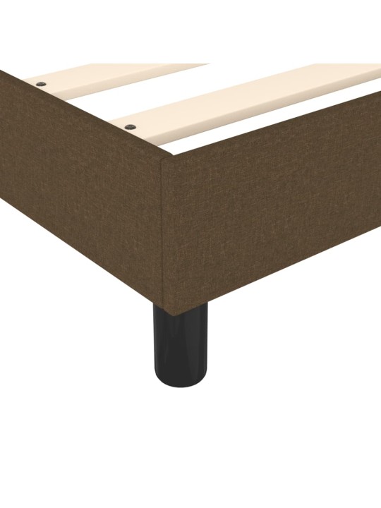 Box spring postel s matrací tmavě hnědá 100 x 200 cm textil