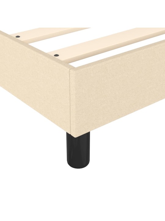 Box spring postel s matrací krémová 100 x 200 cm textil