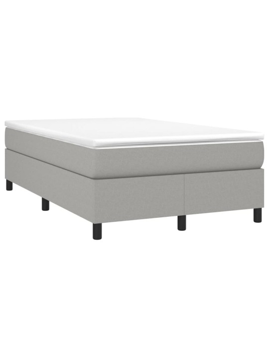 Box spring postel s matrací světle šedá 120 x 200 cm textil