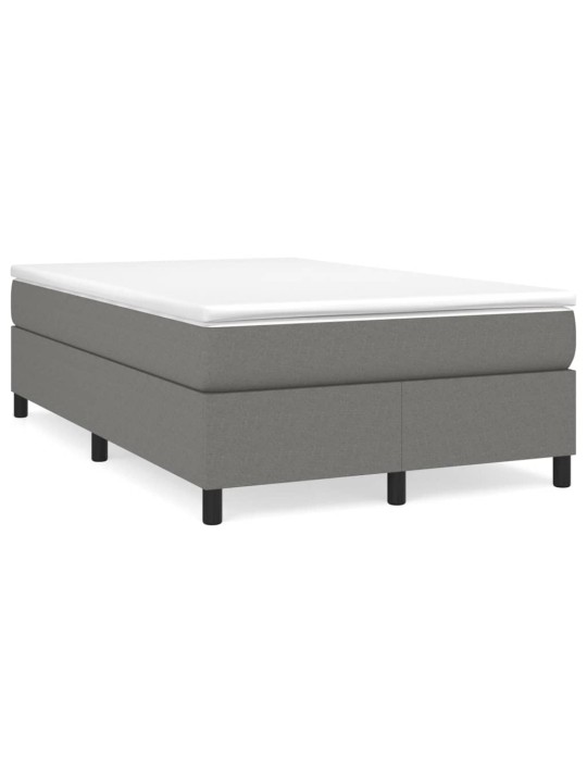 Box spring postel s matrací tmavě šedá 120x200 cm textil