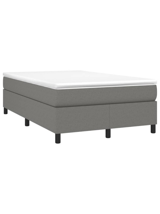 Box spring postel s matrací tmavě šedá 120x200 cm textil