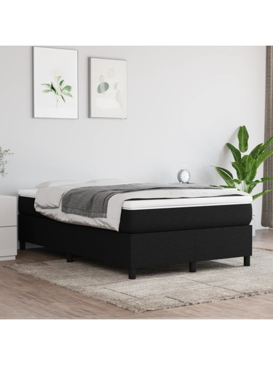 Box spring postel s matrací černá 120x200 cm textil