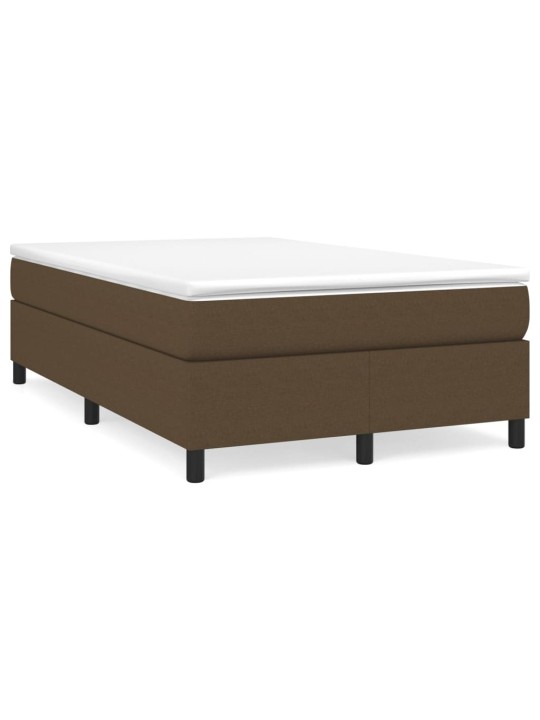 Box spring postel s matrací tmavě hnědá 120x200 cm textil
