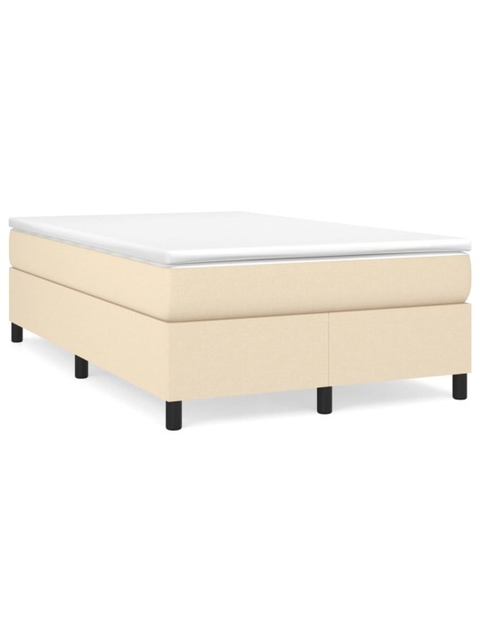 Box spring postel s matrací krémová 120x200 cm textil