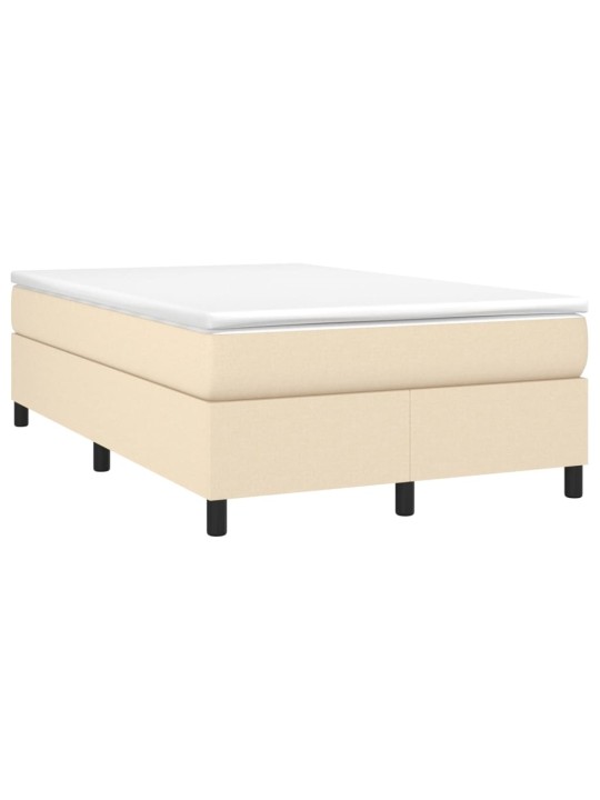 Box spring postel s matrací krémová 120x200 cm textil