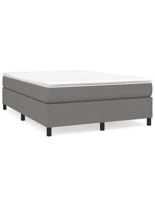 Box spring postel s matrací tmavě šedý 140 x 190 cm textil