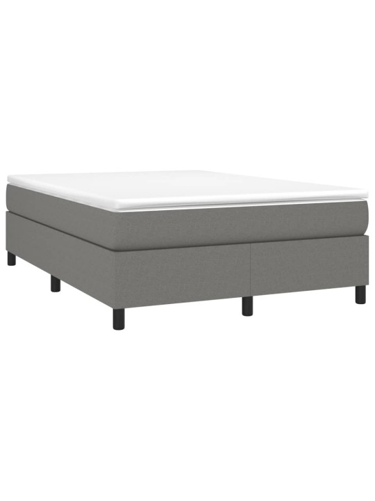 Box spring postel s matrací tmavě šedý 140 x 190 cm textil