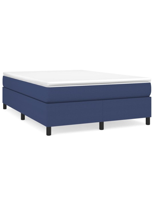 Box spring postel s matrací modrá 140x190 cm textil