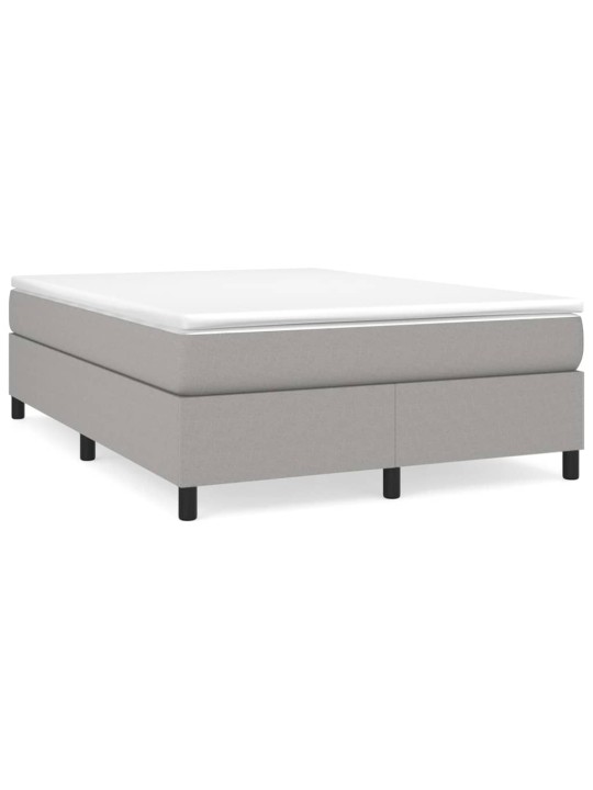 Box spring postel s matrací světle šedá 140 x 200 cm textil