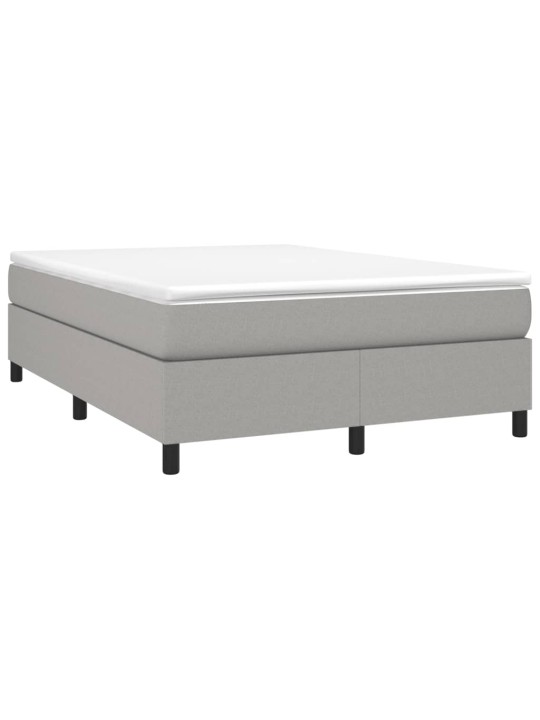 Box spring postel s matrací světle šedá 140 x 200 cm textil