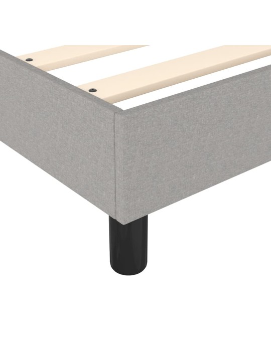 Box spring postel s matrací světle šedá 140 x 200 cm textil