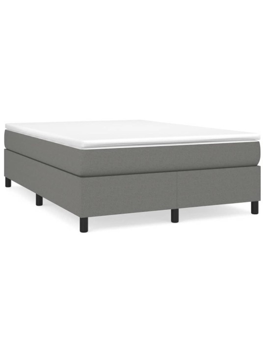 Box spring postel s matrací tmavě šedá 140x200 cm textil