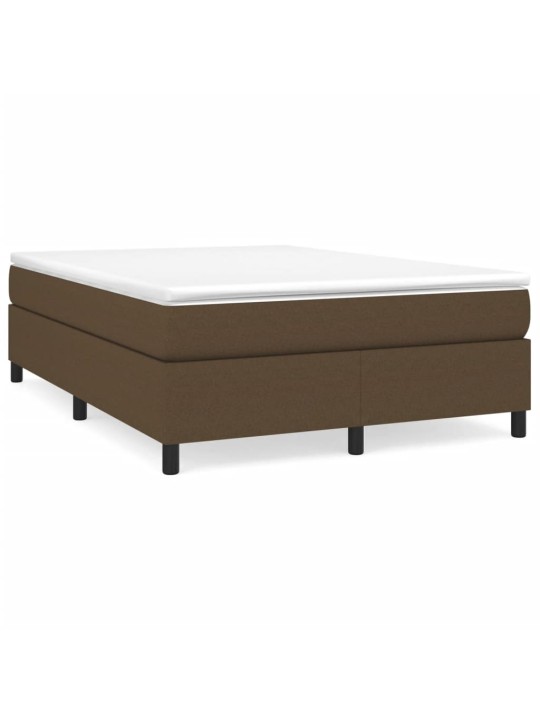 Box spring postel s matrací tmavě hnědá 140x200 cm textil