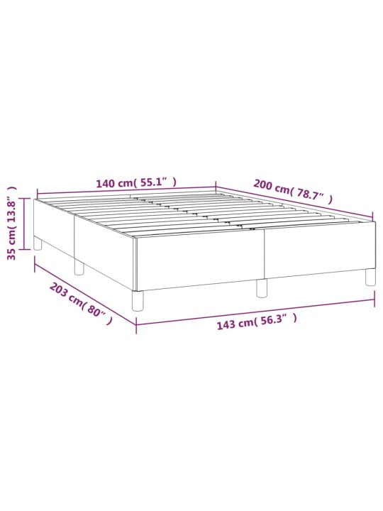 Box spring postel s matrací tmavě hnědá 140x200 cm textil