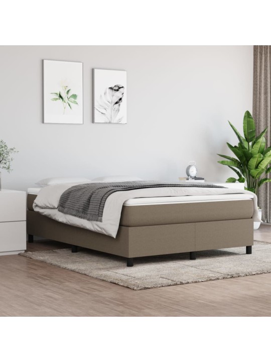 Box spring postel s matrací taupe 140x200 cm textil