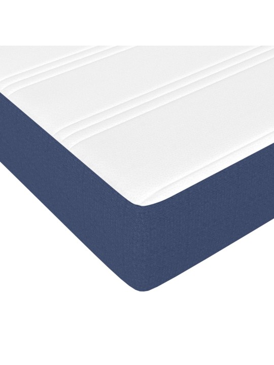 Box spring postel s matrací modrá 140x200 cm textil