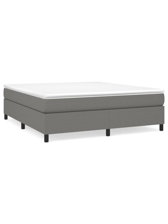 Box spring postel s matrací tmavě šedá 160x200 cm textil