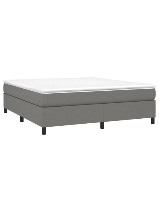 Box spring postel s matrací tmavě šedá 160x200 cm textil