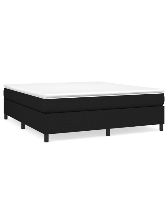 Box spring postel s matrací černá 160x200 cm textil